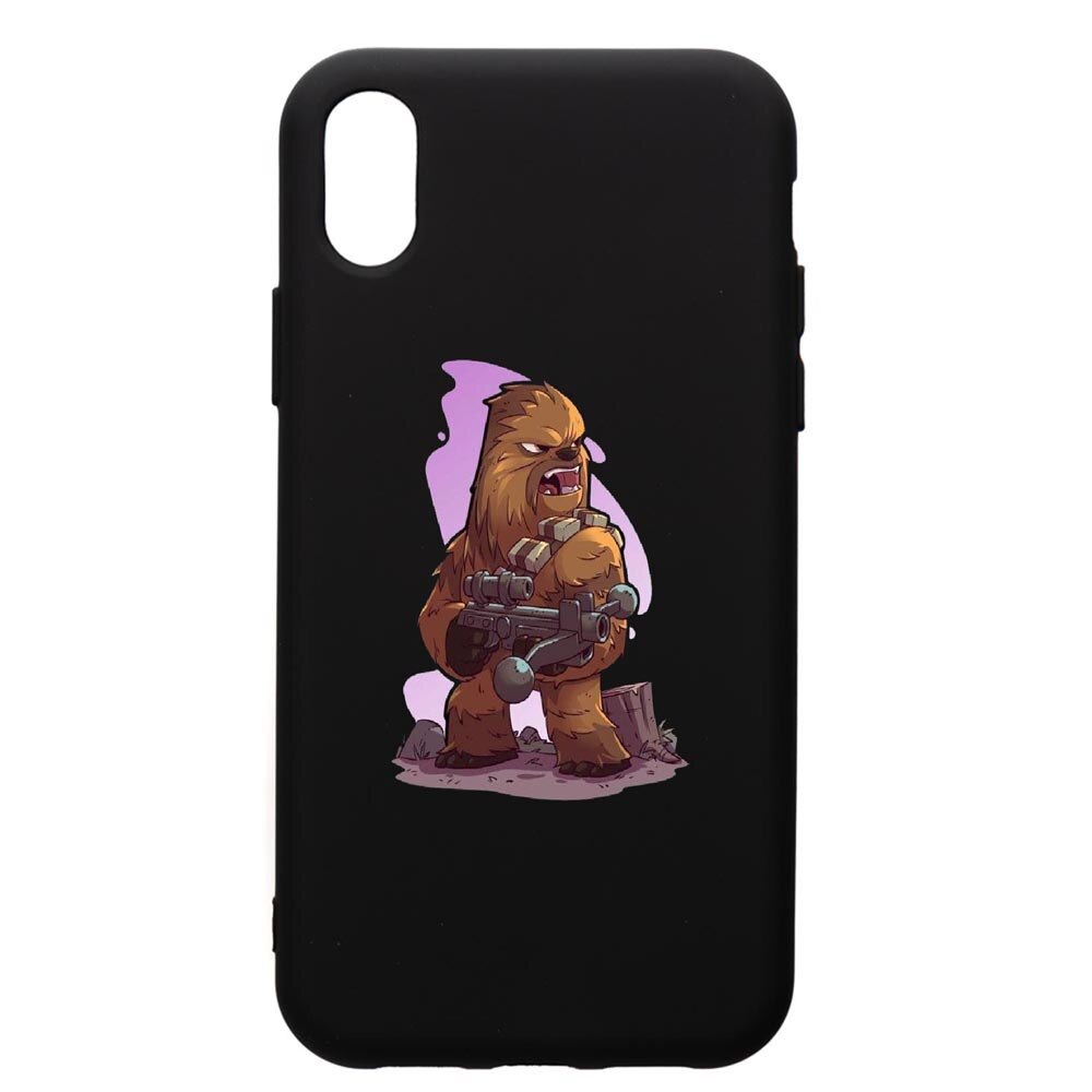 Husa de protectie Apple iPhone XS / iPhone X, Star Wars Chewbacca, silicon, cu interiorul din material textil, protectie camera, PB401
