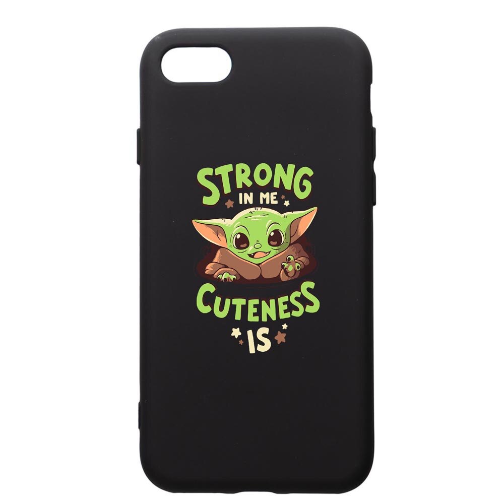 Husa de protectie Apple iPhone SE 2 / iPhone 8 / iPhone 7, Star Wars Baby Yoda, silicon, cu interiorul din material textil, protectie camera, PB400