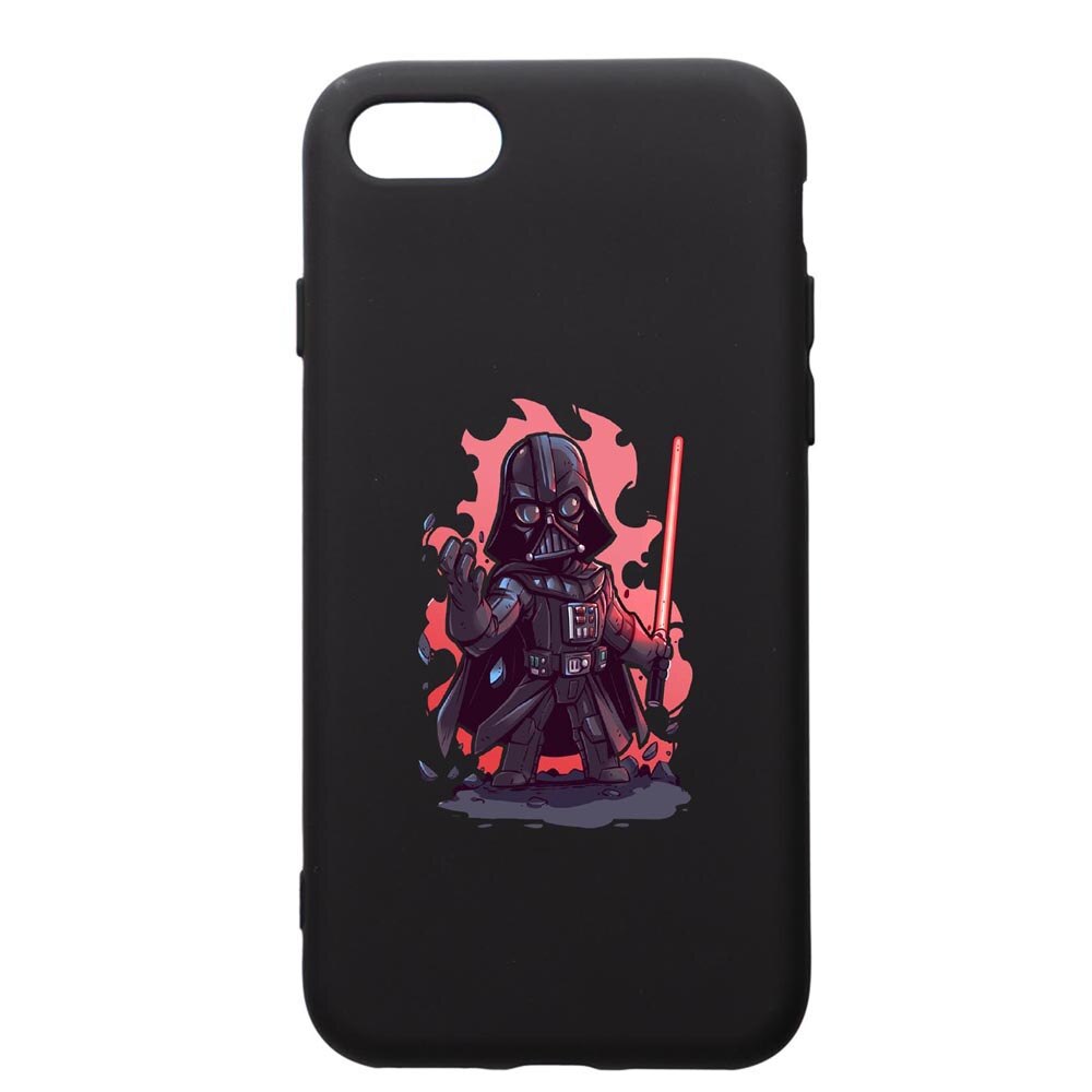 Husa de protectie Apple iPhone SE 2 / iPhone 8 / iPhone 7, Star Wars Darth Vader, silicon, cu interiorul din material textil, protectie camera, PB402