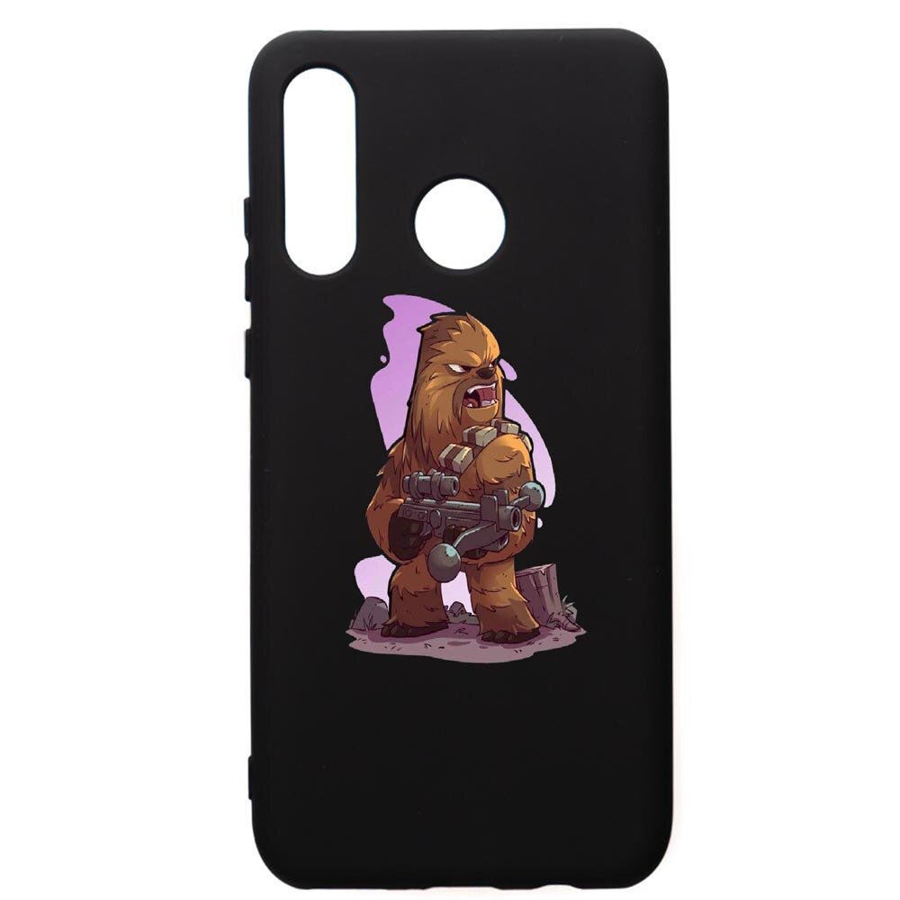 Husa de protectie Huawei P30 Lite, Star Wars Chewbacca, silicon, cu interiorul din material textil, protectie camera, PB401