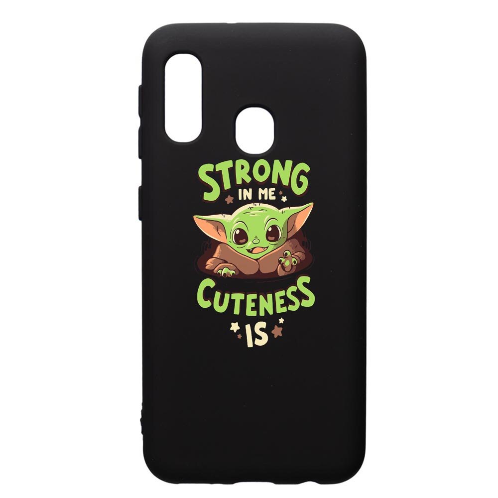 Husa de protectie Samsung Galaxy A20E, Star Wars Baby Yoda, silicon, cu interiorul din material textil, protectie camera, PB400