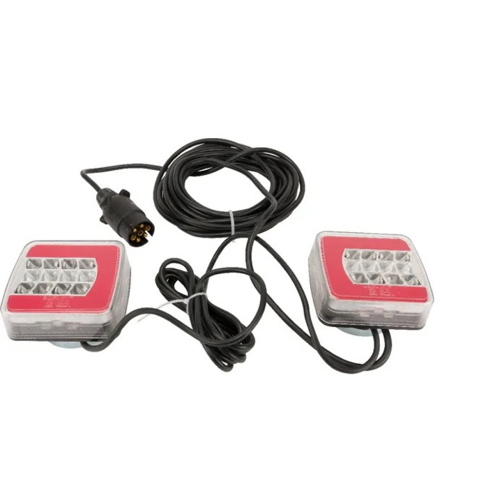 Set lampi spate magnetice 12-24V cu cablu de 7.5 m