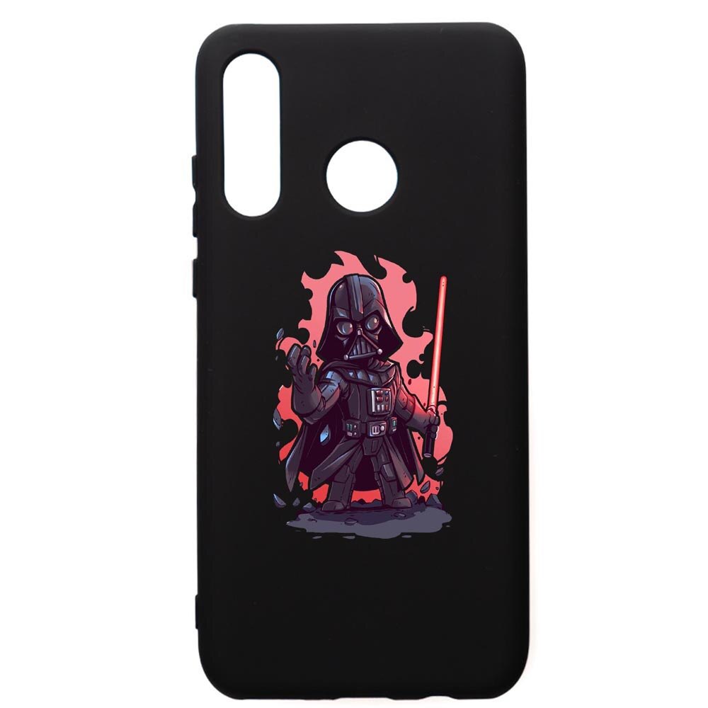 Husa de protectie Huawei P30 Lite, Star Wars Darth Vader, silicon, cu interiorul din material textil, protectie camera, PB402