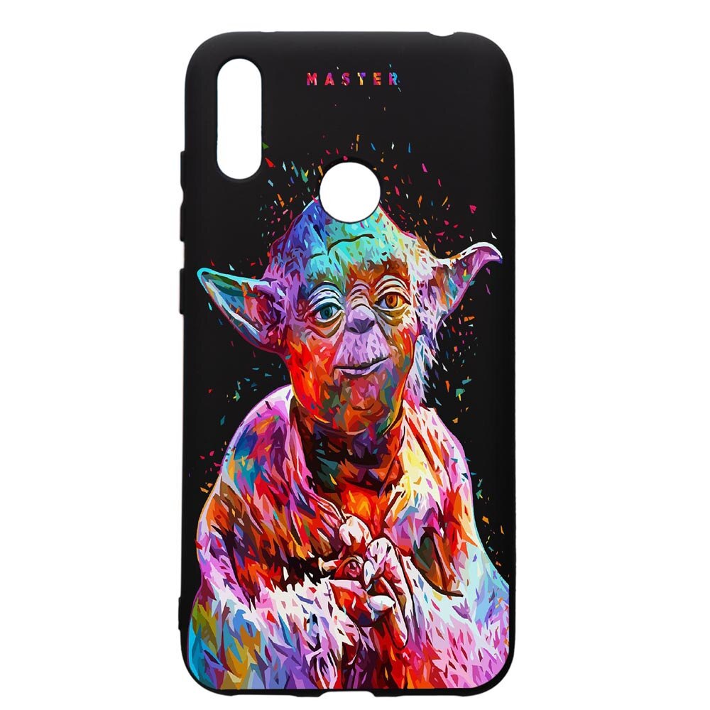 Husa de protectie Huawei Y7 2019, Star Wars Yoda, silicon, cu interiorul din material textil, protectie camera, PB409