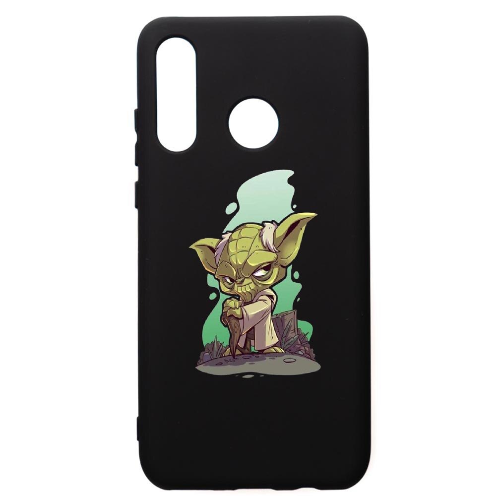 Husa de protectie Huawei P30 Lite, Star Wars Yoda, silicon, cu interiorul din material textil, protectie camera, PB403