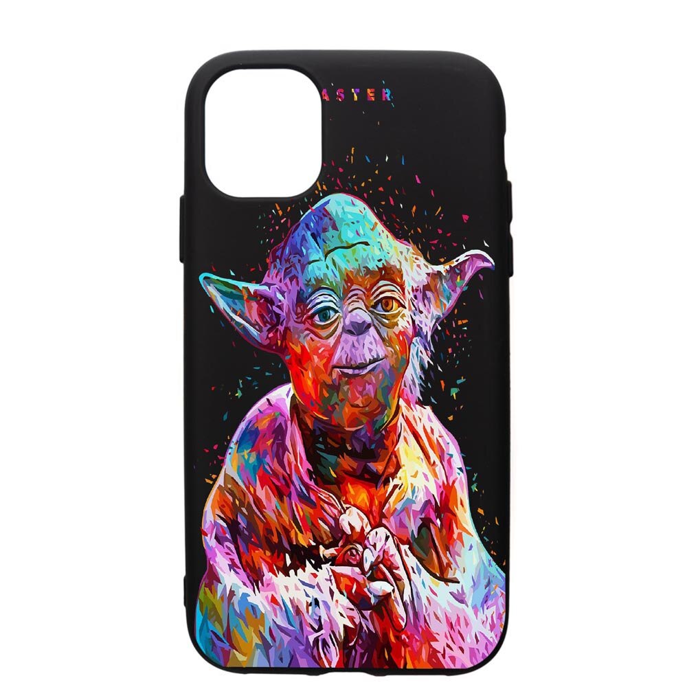 Husa de protectie Apple iPhone 11 Pro Max, Star Wars Yoda, silicon, cu interiorul din material textil, protectie camera, PB409