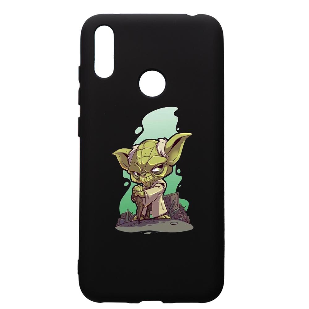 Husa de protectie Huawei Y7 2019, Star Wars Yoda, silicon, cu interiorul din material textil, protectie camera, PB403