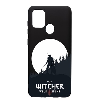Husa de protectie Samsung Galaxy A21, The Witcher, silicon, cu interiorul din material textil, protectie camera, PB427 Husa de protectie Samsung Galaxy A21, The Witcher, silicon, cu interiorul din material textil, protectie camera, PB427