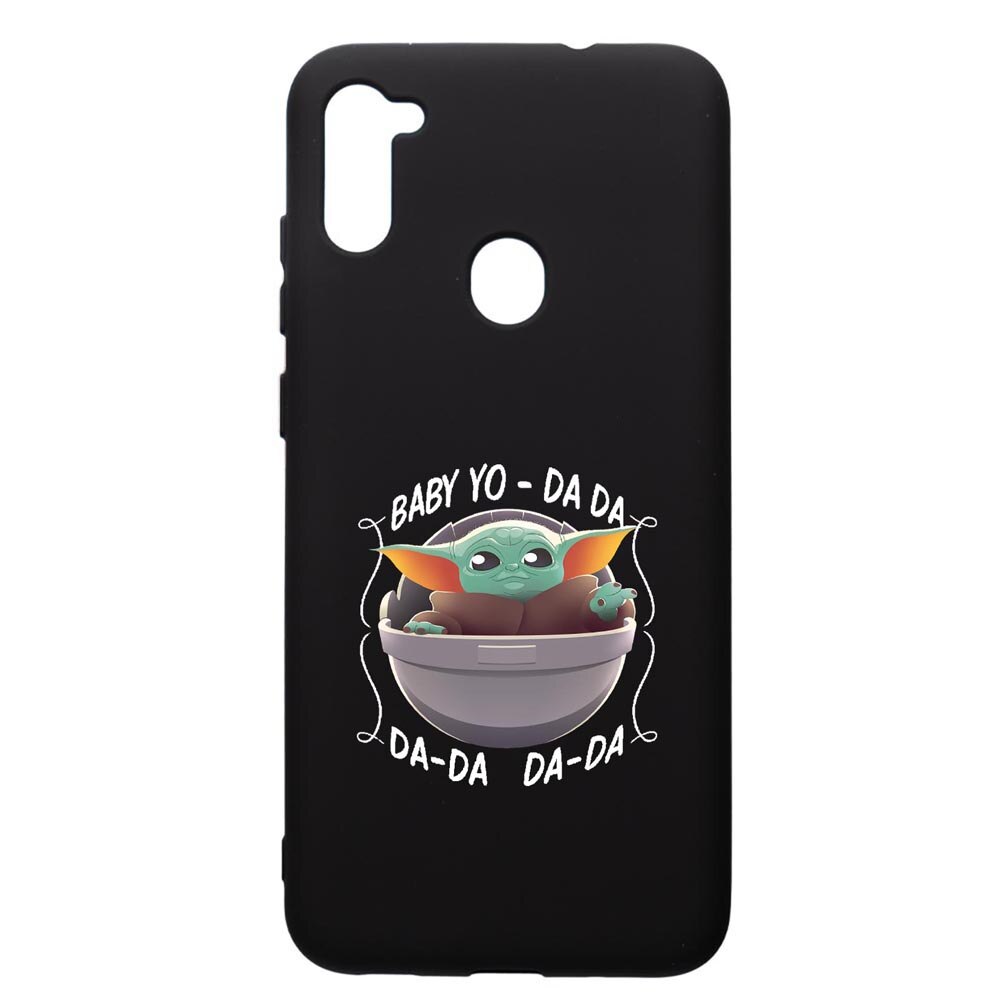 Husa de protectie Samsung Galaxy A11, Star Wars Baby Yoda, silicon, cu interiorul din material textil, protectie camera, PB399