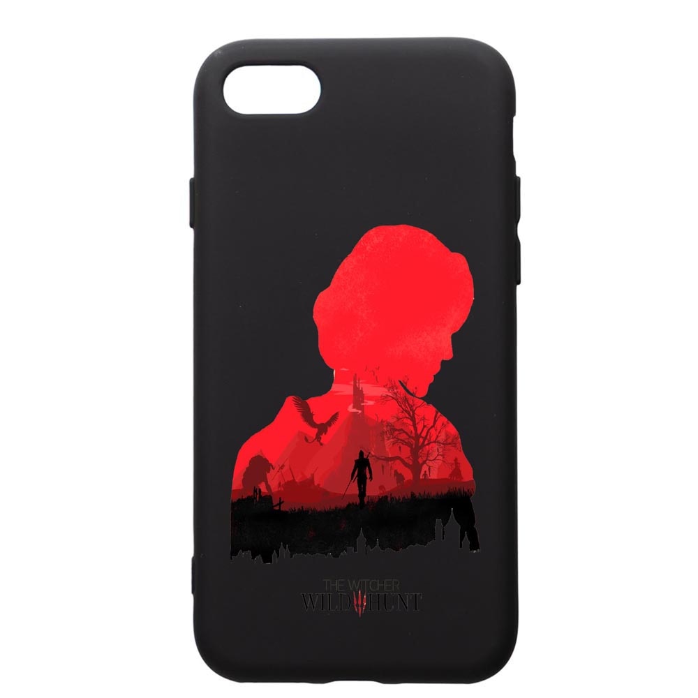 Husa de protectie Apple iPhone SE 2 / iPhone 8 / iPhone 7, The Witcher, silicon, cu interiorul din material textil, protectie camera, PB428