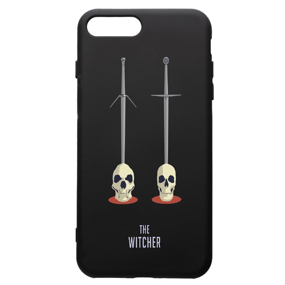 Husa de protectie Apple iPhone 8 Plus / iPhone 7 Plus, The Witcher, silicon, cu interiorul din material textil, protectie camera, PB430