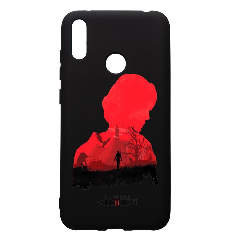 Husa de protectie Huawei Y7 2019, The Witcher, silicon, cu interiorul din material textil, protectie camera, PB428