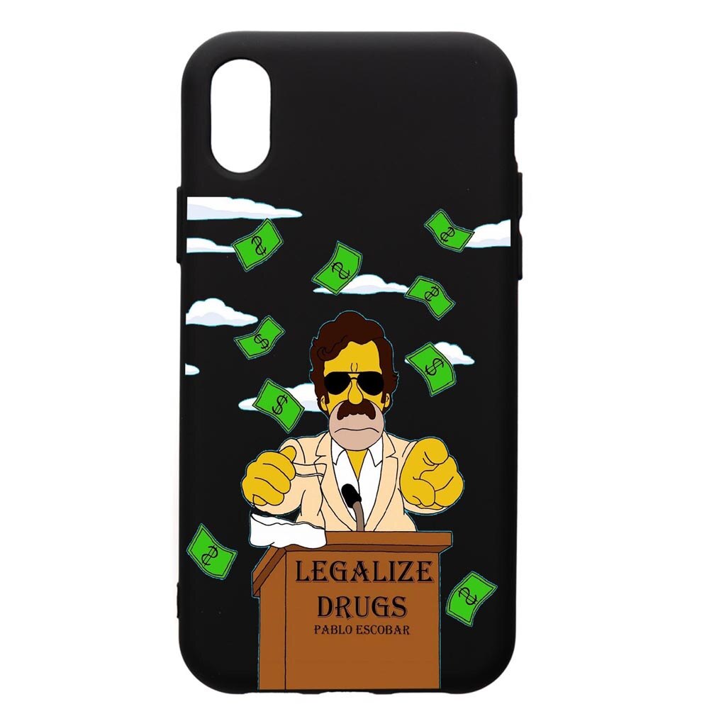 Husa de protectie Apple iPhone XS Max, Narcos Pablo Escobar, silicon, cu interiorul din material textil, protectie camera, PB437