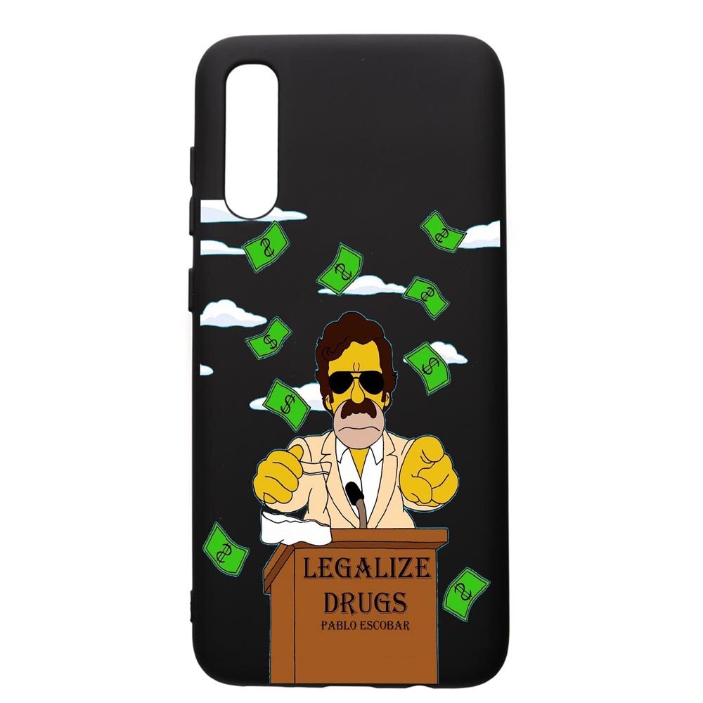 Husa de protectie Samsung Galaxy A50, Narcos Pablo Escobar, silicon, cu interiorul din material textil, protectie camera, PB437