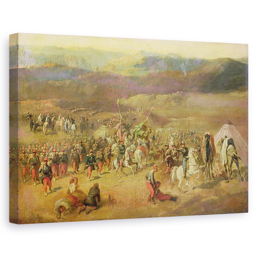 Tablou canvas - Emile Jean Horace Vernet - Capturarea suita lui Abd-el-Kader 1808-83 sau Batalia de la Isly din 14 august 1844, 60 x 90 cm