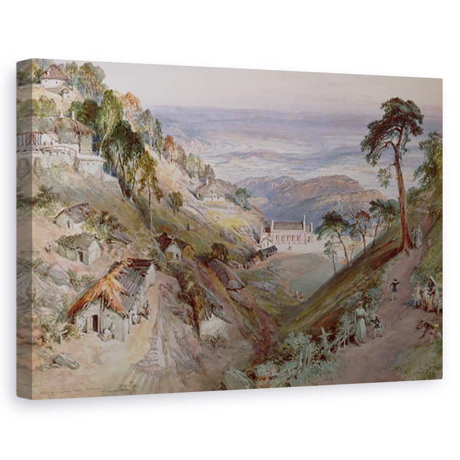 Tablou canvas - William 'Crimea' Simpson - Campiile, Biserica Landour, Mussoorie, 40 x 60 cm