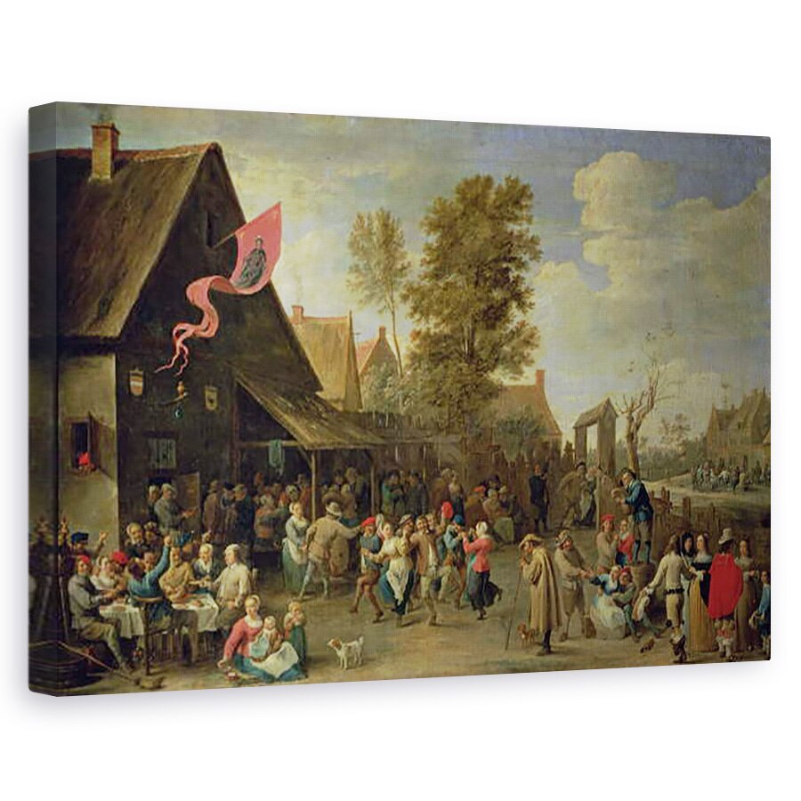 Tablou canvas - David Teniers the Younger - Sfintirea Bisericii Satului, 80 x 120cm