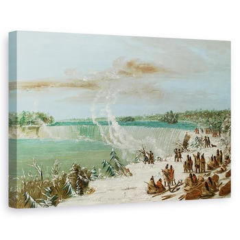 Tablou canvas - George Catlin - Portage in jurul cascadelor din Niagara la Table Rock, 60 x 90 cm Tablou canvas - George Catlin - Portage in jurul cascadelor din Niagara la Table Rock, 60 x 90 cm