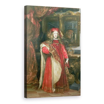 Tablou canvas - Don Juan Carreno de Miranda - Regele Carol al II-lea al Spaniei, 80 x 120cm Tablou canvas - Don Juan Carreno de Miranda - Regele Carol al II-lea al Spaniei, 80 x 120cm