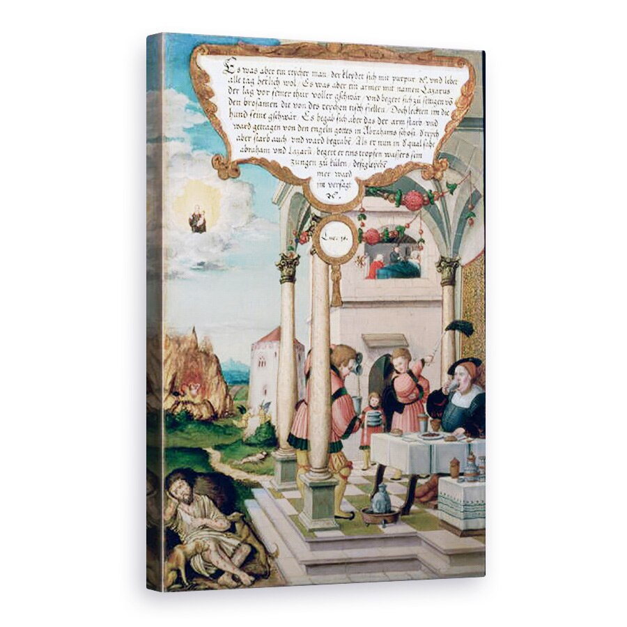 Tablou canvas - Matthias Gerung - Lazar si masa omului bogat Luca 16, 60 x 90 cm