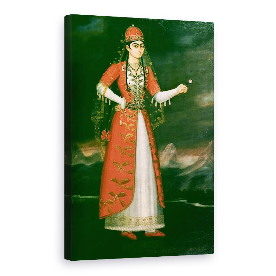 Tablou canvas - Scoala iraniana - Portret De Nino Eristavi, Iranian, 80 x 120cm