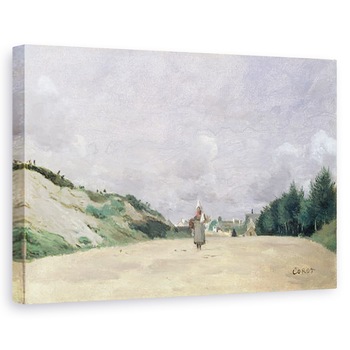 Tablou canvas - Jean Baptiste Camille Corot - Un drum in Normandia, 60 x 90 cm Tablou canvas - Jean Baptiste Camille Corot - Un drum in Normandia, 60 x 90 cm
