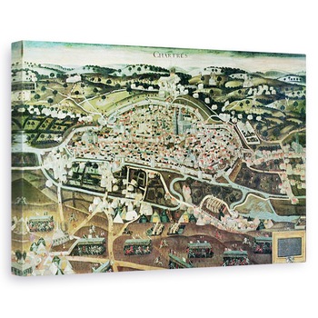Tablou canvas - Scoala franceza - Asediul Chartres in 1568, 80 x 120cm Tablou canvas - Scoala franceza - Asediul Chartres in 1568, 80 x 120cm