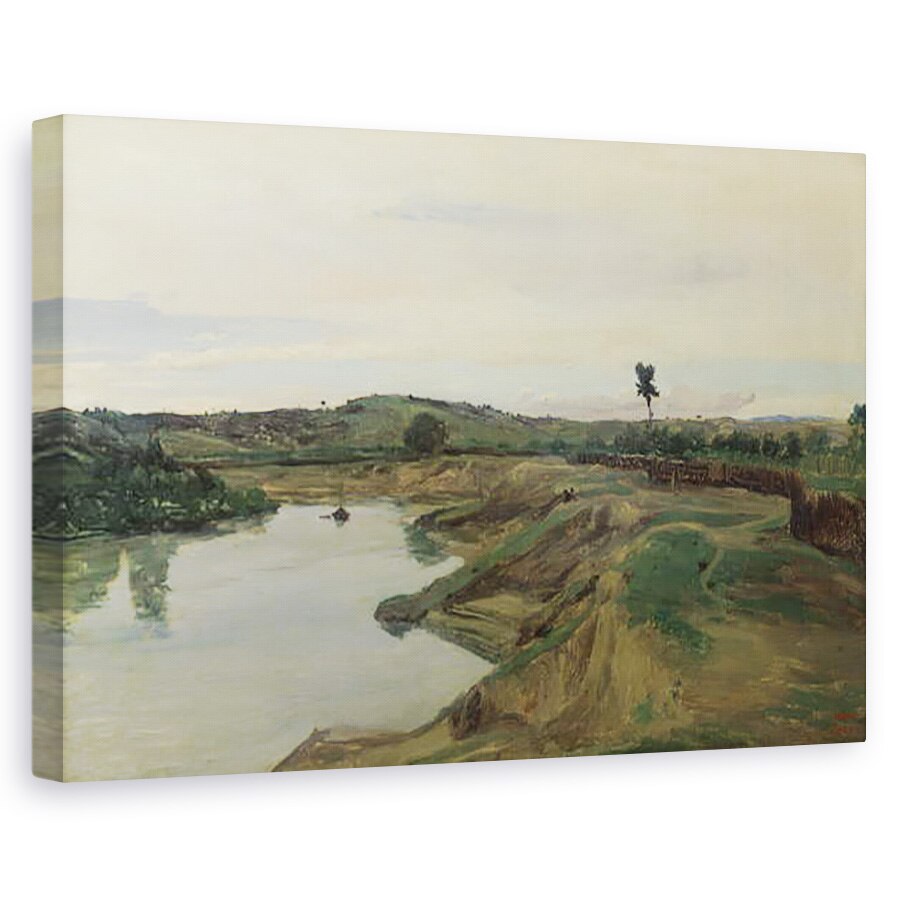 Tablou canvas - Jean Baptiste Camille Corot - Promenada du Poussin sau, Campagna Romana, 40 x 60 cm