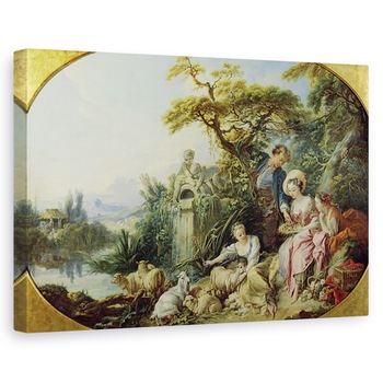 Tablou canvas - Francois Boucher - Cadoul Pastorului sau, 80 x 120cm Tablou canvas - Francois Boucher - Cadoul Pastorului sau, 80 x 120cm