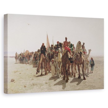 Tablou canvas - Leon-Auguste-Adolphe Belly - Pelerinii merg la Mecca, 40 x 60 cm Tablou canvas - Leon-Auguste-Adolphe Belly - Pelerinii merg la Mecca, 40 x 60 cm