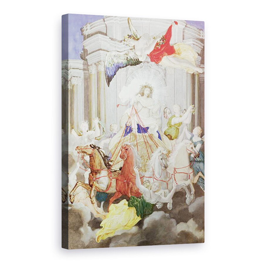 Tablou canvas - Joseph Werner - Triumful regelui Ludovic al XIV-lea 1638-1715 al Frantei conducand Carul Soarelui precedat de Aurora, 60 x 90 cm