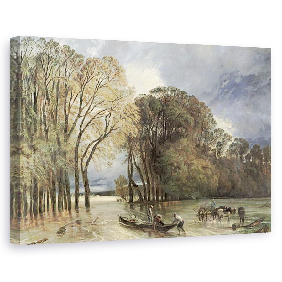 Tablou canvas - Paul Huet - Potopul de la Saint-Cloud, 80 x 120cm