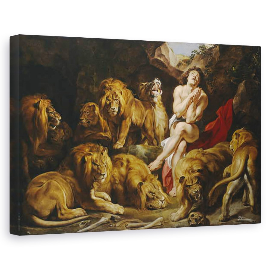 Tablou canvas - Peter Paul Rubens - Daniel si Lionii Den, 80 x 120cm