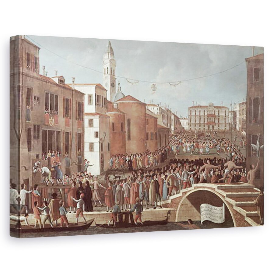 Tablou canvas - Gabriele Bella - Festivalul Sfintei Fecioare Maria din 2 februarie la Santa Maria Formosa, 80 x 120cm