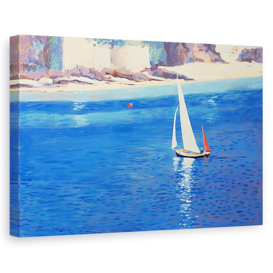 Tablou canvas - Jennifer Wright - Salcombe - Yawl langa Millbay, 80 x 120cm