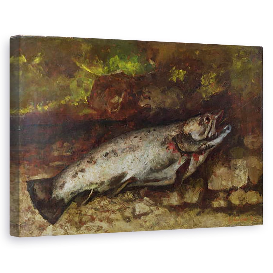 Tablou canvas - Gustave Courbet - Pastravul, 80 x 120cm