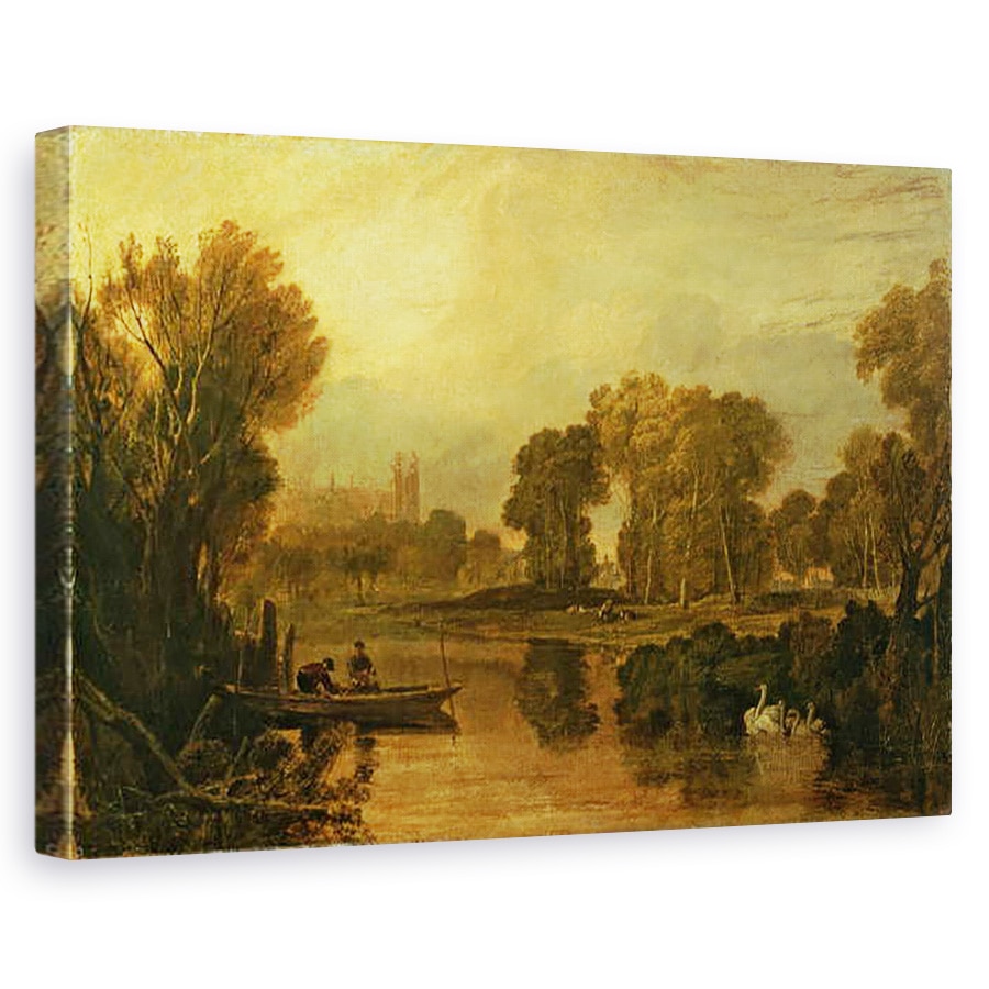 Tablou canvas - Joseph Mallord William Turner - Eton College de la rau, sau Tamisa la Eton, 40 x 60 cm