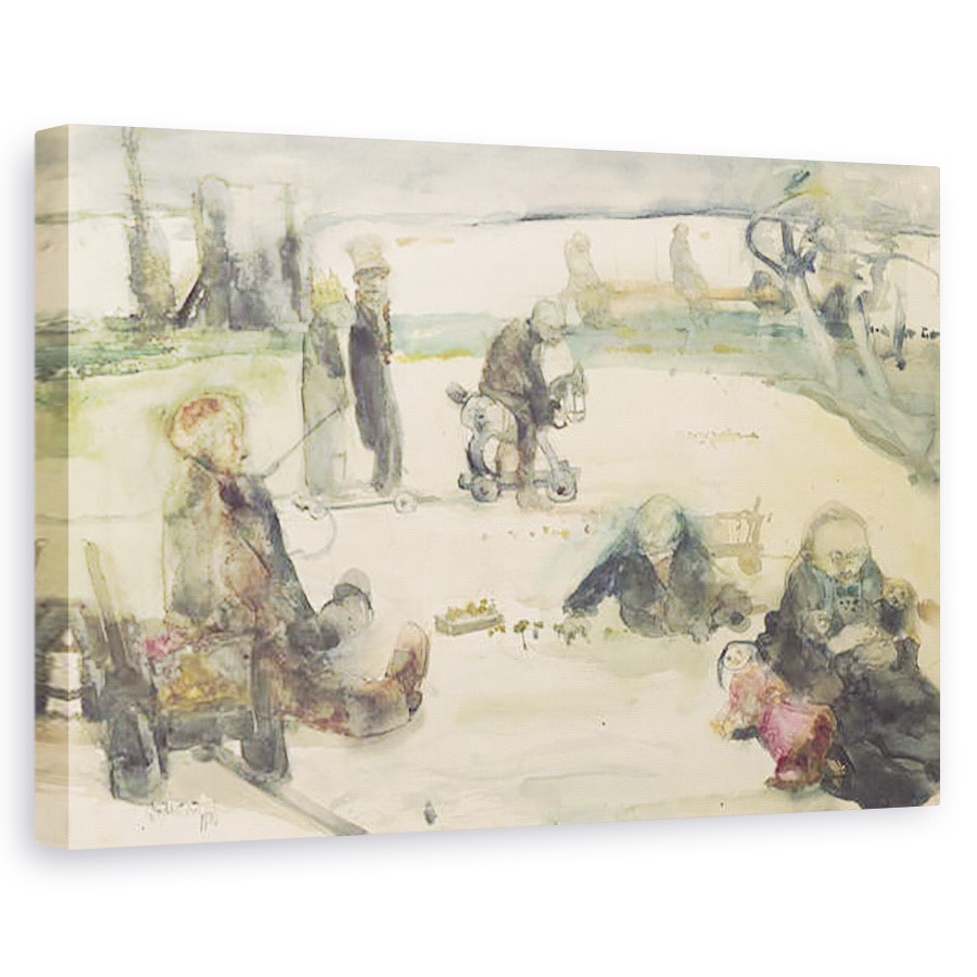 Tablou canvas - Witold Wojtkiewicz - Jucand in zapada, 80 x 120cm