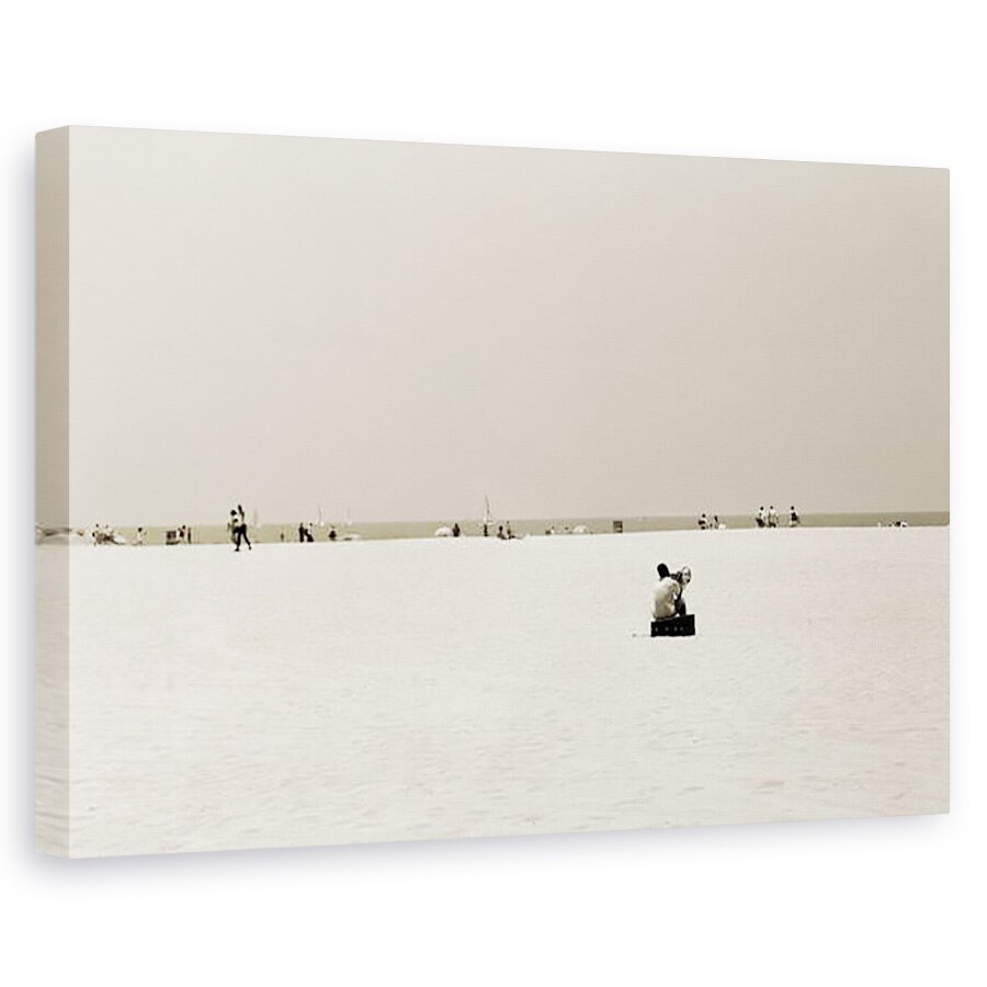 Tablou canvas - Stephen Spiller - Omul care sta pe o plaja cantand la corn, 60 x 90 cm