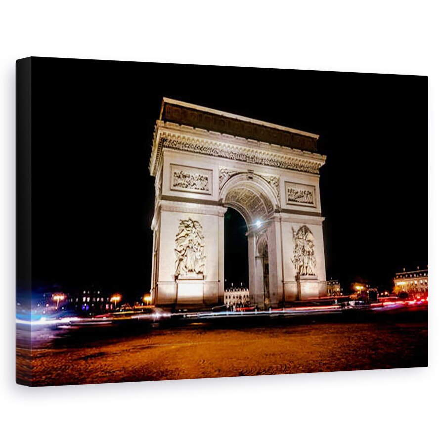 Tablou canvas - Guilherme Pontes - Arc Triumf pe timp de noapte, 60 x 90 cm