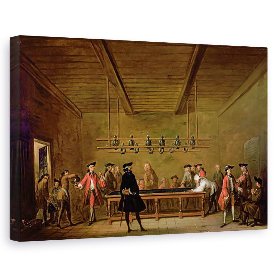 Tablou canvas - Jean-Baptiste Simeon Chardin - Un joc de biliard, 60 x 90 cm