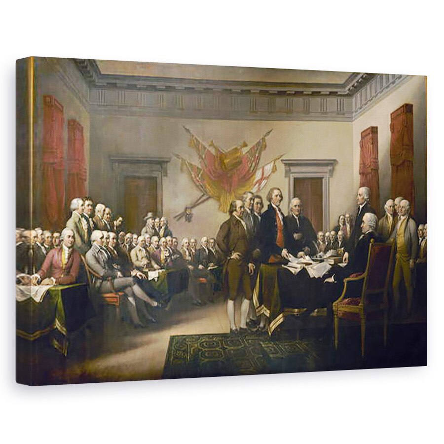 Tablou canvas - John Trumbull - Semnarea Declaratiei de Independenta, 4 iulie, 40 x 60 cm