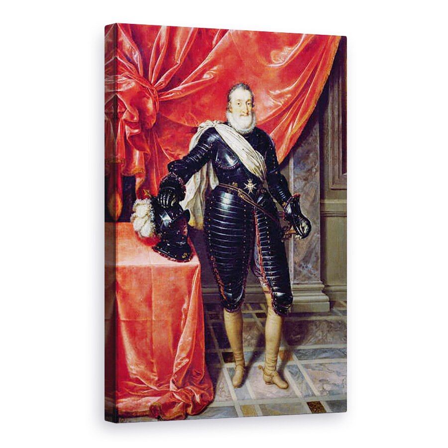 Tablou canvas - Frans II Pourbus - Henric al IV-lea, rege al Frantei, in armura, 40 x 60 cm