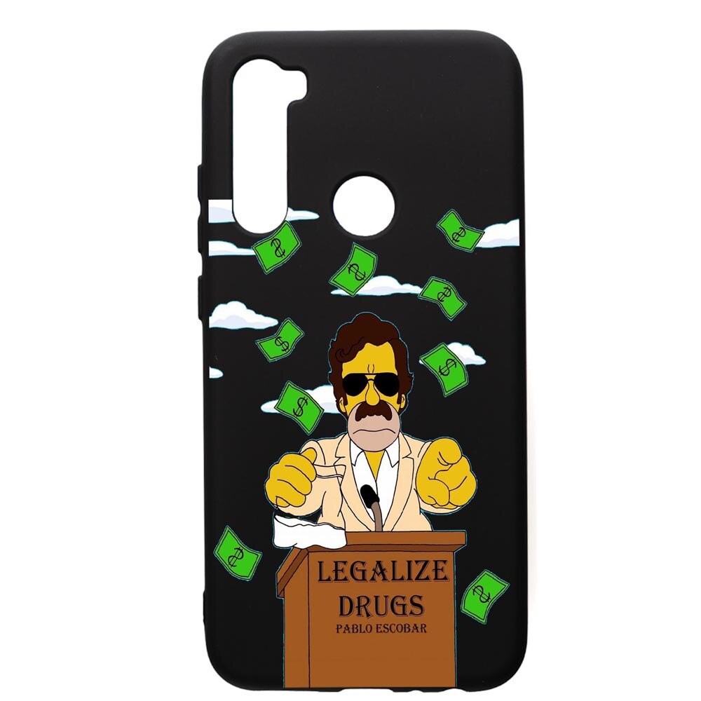 Husa de protectie Xiaomi Redmi Note 8, Narcos Pablo Escobar, silicon, cu interiorul din material textil, protectie camera, PB437
