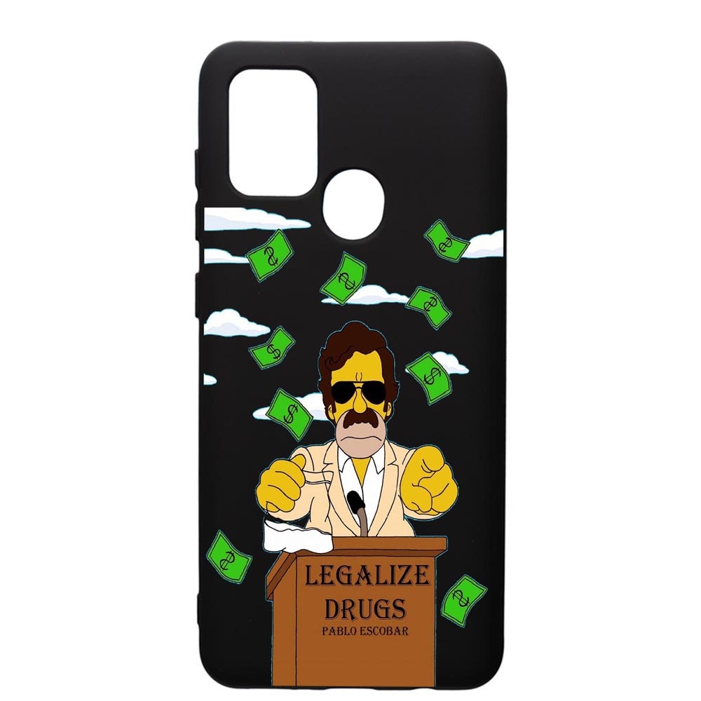 Husa de protectie Samsung Galaxy A21, Narcos Pablo Escobar, silicon, cu interiorul din material textil, protectie camera, PB437