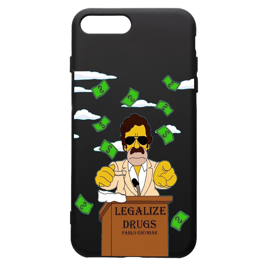 Husa de protectie Apple iPhone 8 Plus / iPhone 7 Plus, Narcos Pablo Escobar, silicon, cu interiorul din material textil, protectie camera, PB437