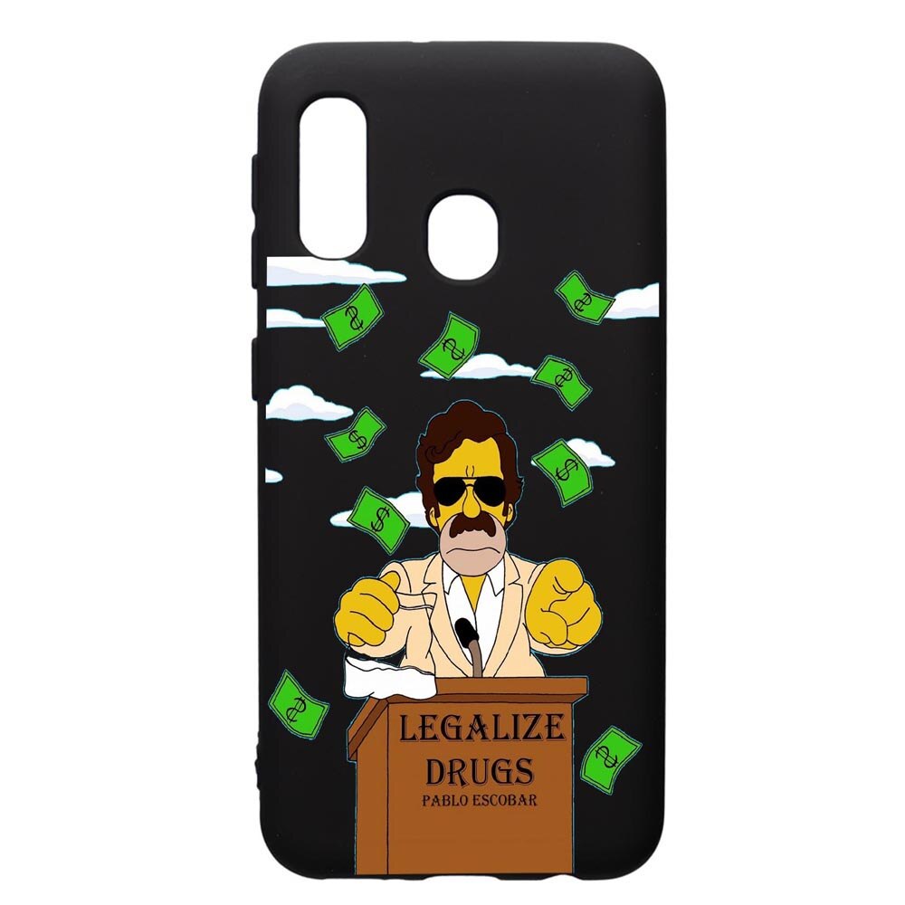 Husa de protectie Samsung Galaxy A20E, Narcos Pablo Escobar, silicon, cu interiorul din material textil, protectie camera, PB437