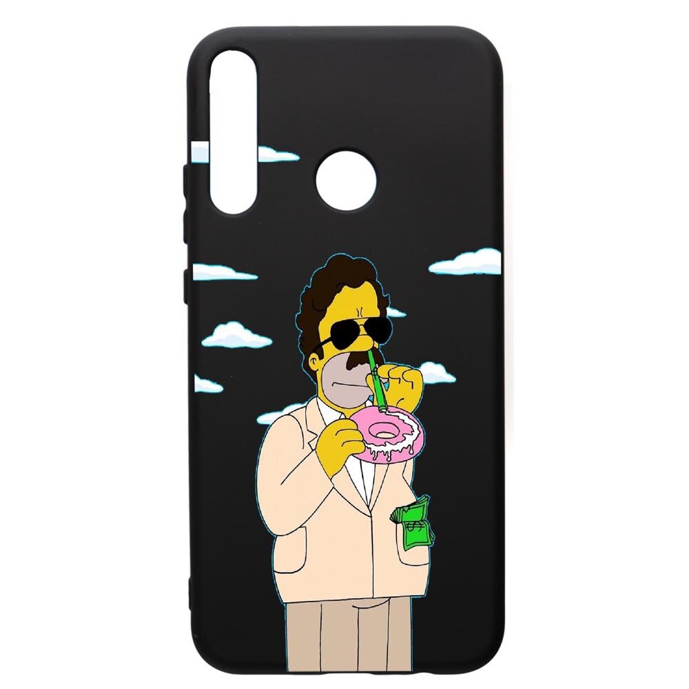 Husa de protectie Huawei P40 Lite E / Y7p, Narcos Simpsons, silicon, cu interiorul din material textil, protectie camera, PB440
