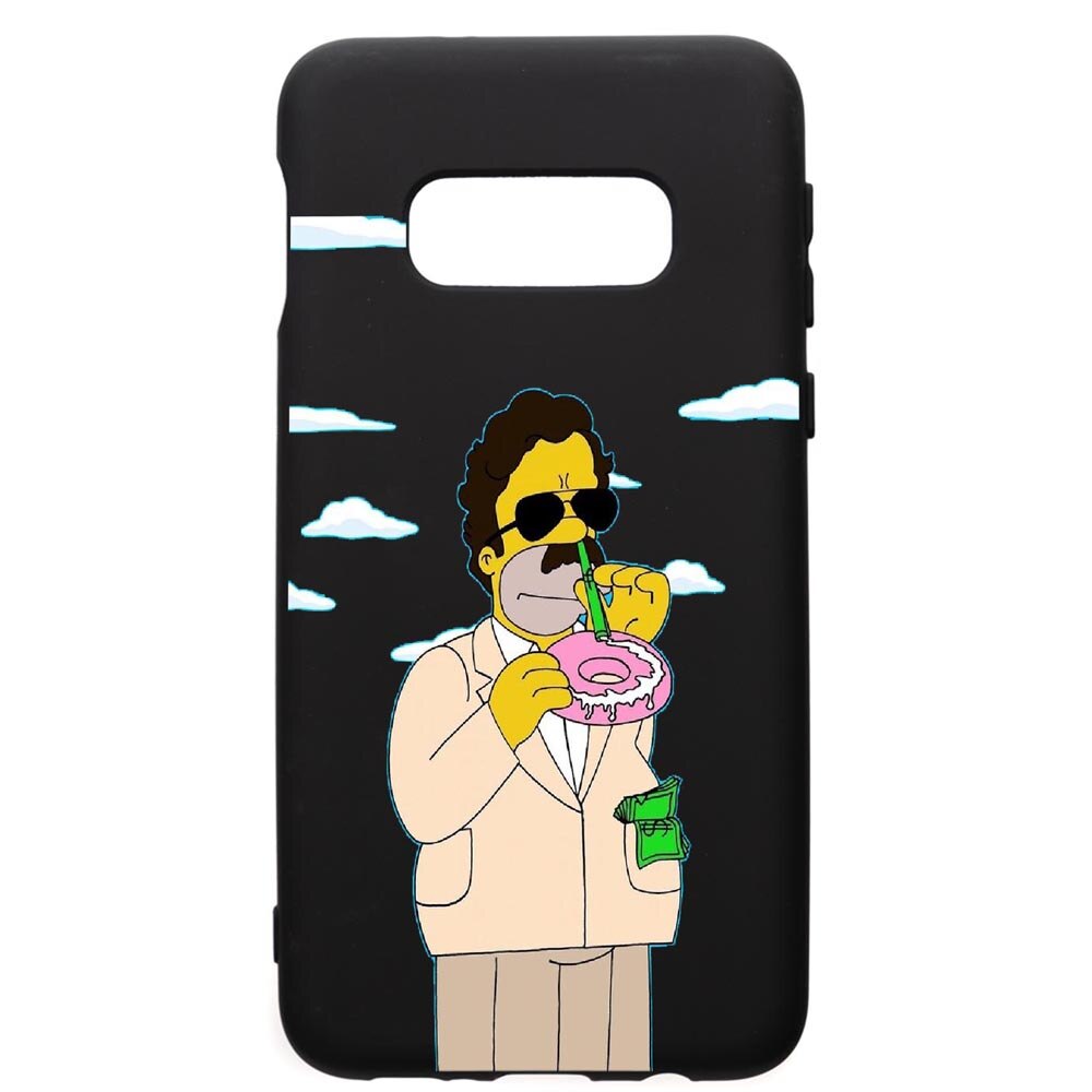 Husa de protectie Samsung Galaxy S10E, Narcos Simpsons, silicon, cu interiorul din material textil, protectie camera, PB440