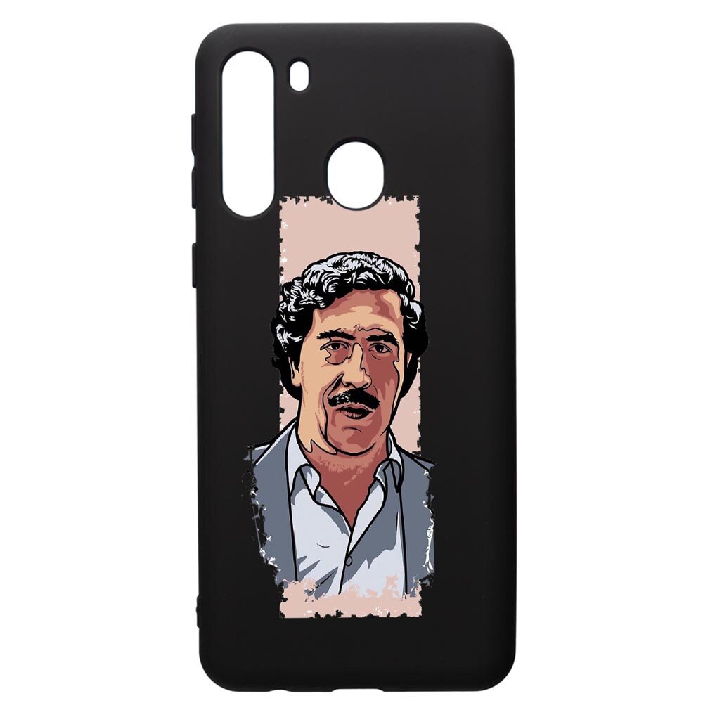 Husa de protectie Samsung Galaxy A21S, Narcos Pablo Escobar, silicon, cu interiorul din material textil, protectie camera, PB442